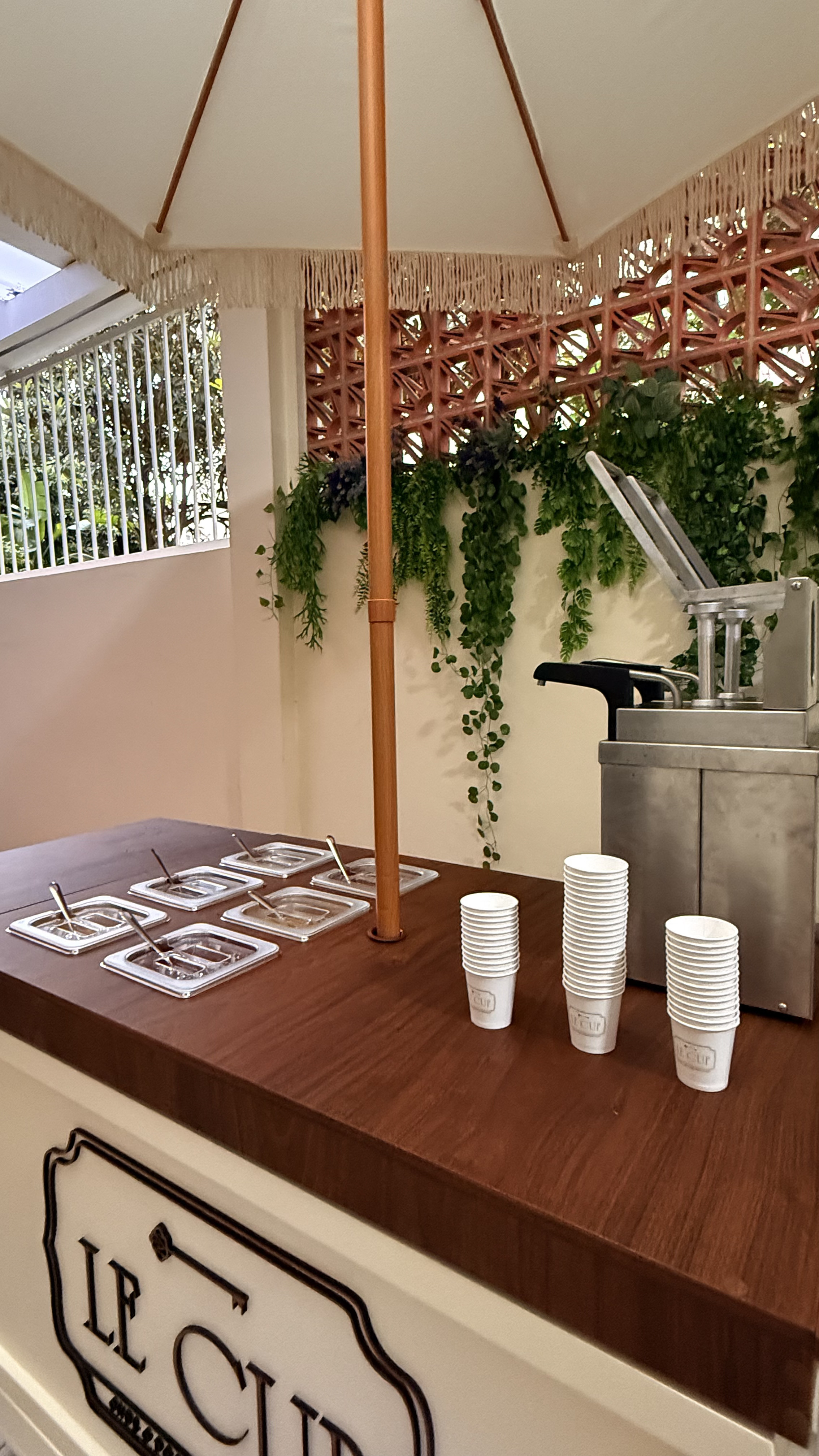 Carrinho Le Cup montado para evento